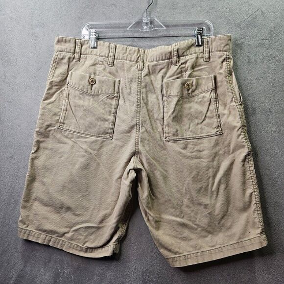 Old Navy Surplus Company Shorts Mens 38 Tan Khaki Outdoor Corduroy Flat Front - Picture 5 of 7